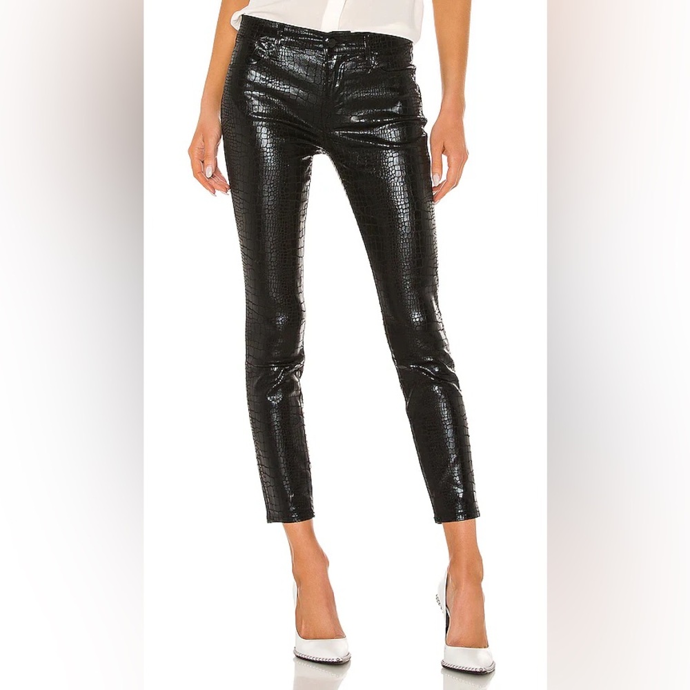 NWT Frame Le High Croc Print Jeans, Black, Size 26